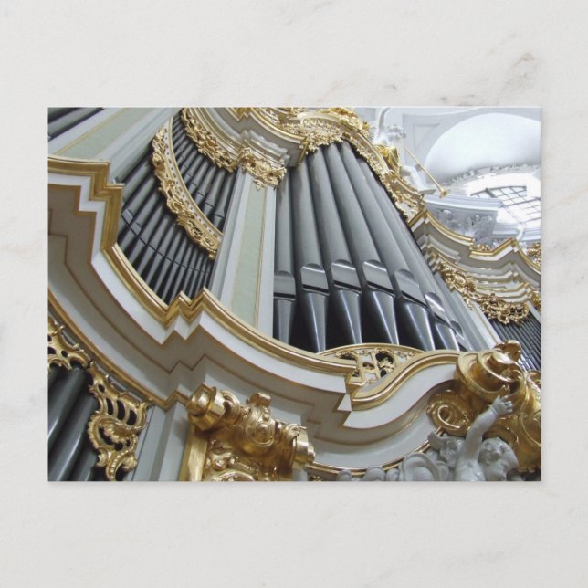 Carte Postale Hofkirche Allemagne Pipe Orgue (Devant)