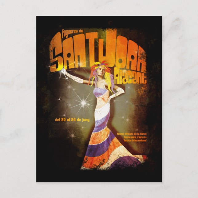 Carte Postale Hogueras de San Juan Alicante (Devant)