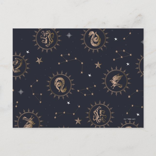 Carte Postale Hogwarts House Crest Motif de constellation (Devant)