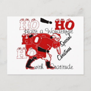 Carte Postale HOHOHO Avoir un merveilleux Noël avec gratitude