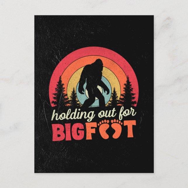 Carte Postale Holding Out For Bigfoot Retro Saint Valentin cadea (Devant)