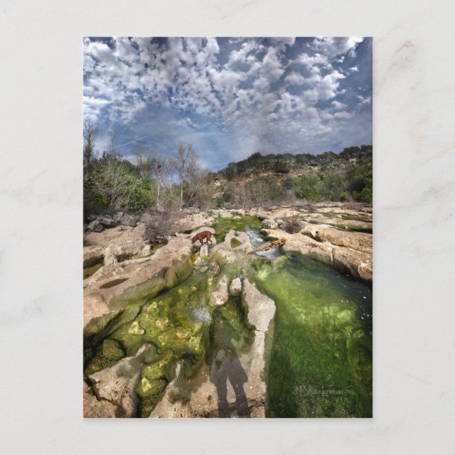 Carte Postale Hole Flats de Dog Campbell Barton Creek Austin Tex (Devant)
