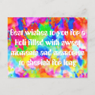 Carte Postale HOLI Festival des couleurs + vos idées