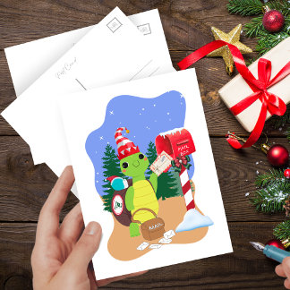 Carte Postale Holiday Express Snail Mail by Turtle