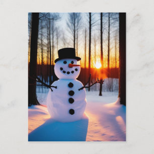Carte Postale Holiday Snowman