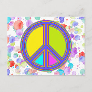 Carte Postale holiES - panneau coloré PEACE + vos idées