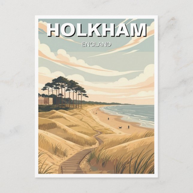 Carte Postale Holkham Norfolk Angleterre Travel (Devant)