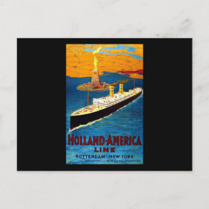Carte Postale Holland America Line Rotterdam New York