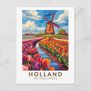 Carte Postale Holland Travel Art Vintage