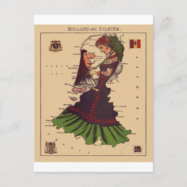 Carte Postale Hollande et Belgique (Devant)