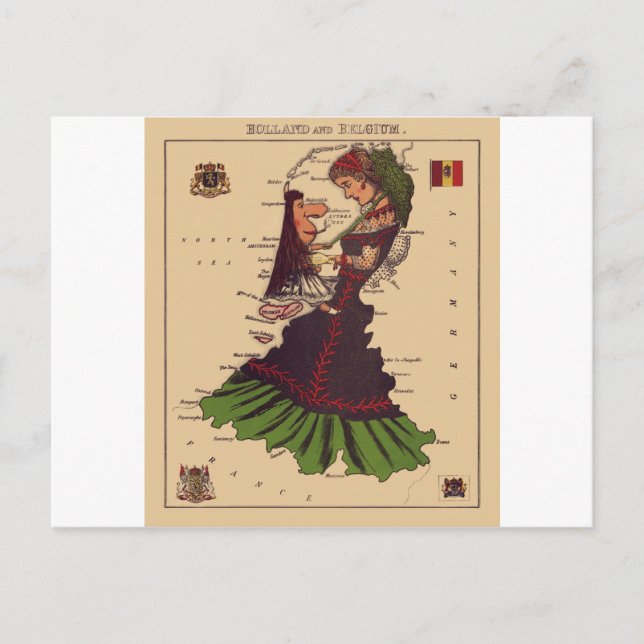 Carte Postale Hollande et Belgique (Devant)