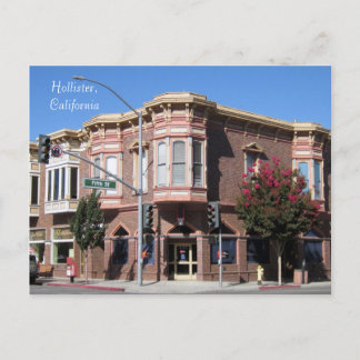 Carte Postale Hollister CA Historic Building à 5th & San Benito