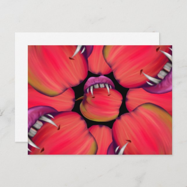 Carte Postale Holloween Vampire Queen Bobing Pour Pommes (Devant / Derrière)