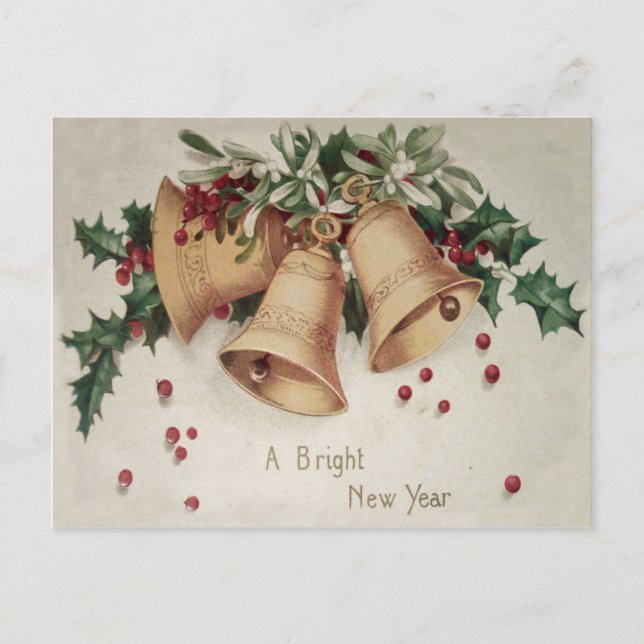Carte Postale Holly Gui Bells Bell Winterberry (Devant)