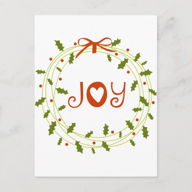 Carte Postale Holly Wreath (Devant)