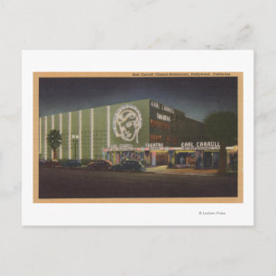 Carte Postale Hollywood, CAEarl Carroll Theatre & Restaurant