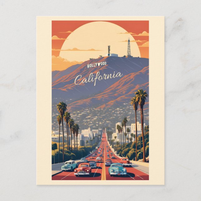 Carte Postale Hollywood Californie (Devant)