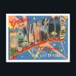 Carte postale Hollywood, Californie Vintage Big Le<br><div class="desc">Carte postale Hollywood,  Californie Vintage Big Letters</div>