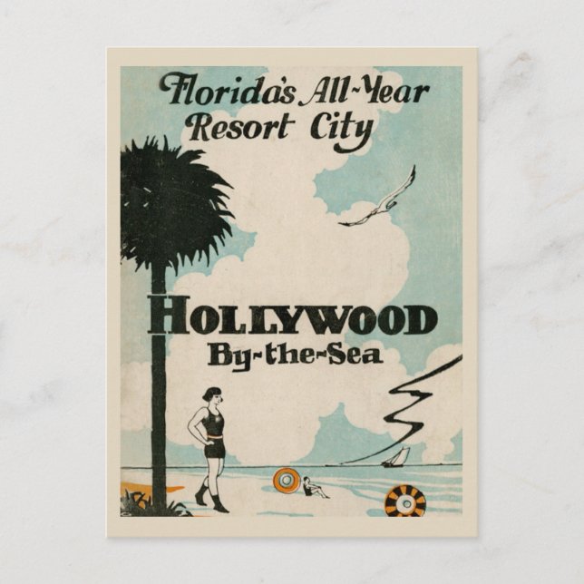 Carte Postale Hollywood vintage Floride années 1920 (Devant)