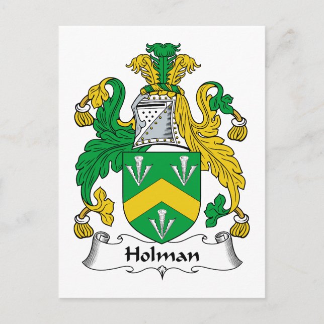 Carte Postale Holman Family Crest (Devant)