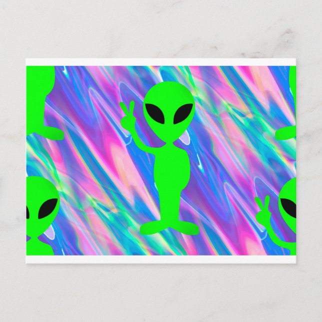 Carte Postale Hologramme alien (Devant)