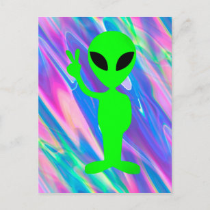 Carte Postale Hologramme alien