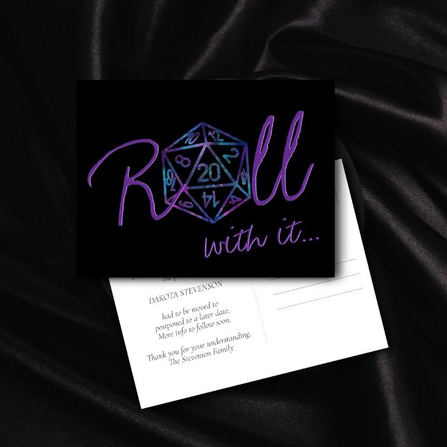 Carte Postale Hologramme D20 | PnP Tabletop Gamer Changement de  (Créateur téléchargé)