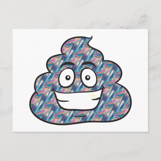 Carte Postale hologramme émoji (Devant)