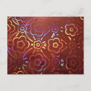 Carte Postale Hologramme rose floral