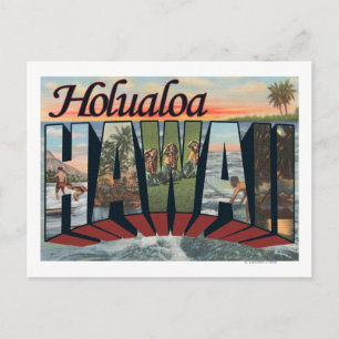 Carte Postale Holualoa, Hawaii - Scènes de grandes lettres