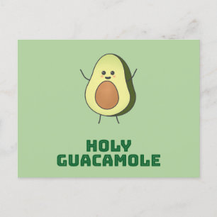 Carte Postale Holy guacamole - cute and happy kawaii avocado