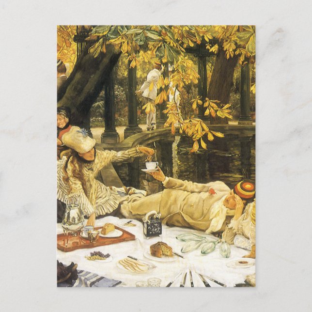 Carte Postale Holyday, le pique-nique de James Tissot, Art Victo (Devant)