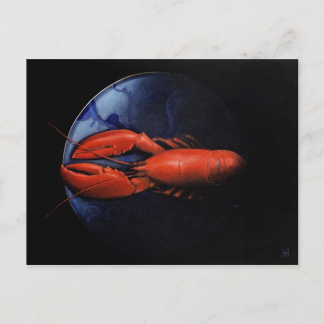 Carte Postale Homard sur plaque Tiffany (Devant)