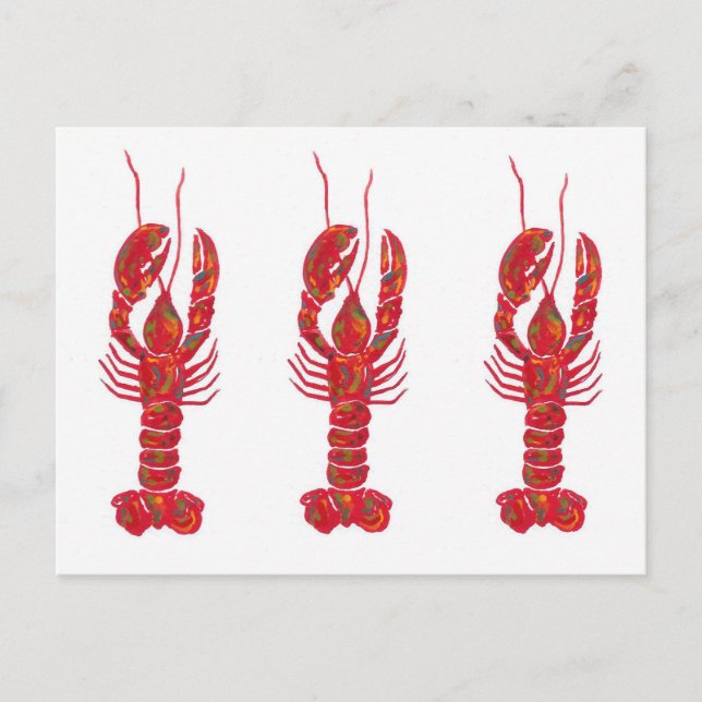 Carte postale Homard Triplet (Devant)