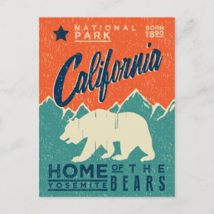 Carte Postale Home of the Yosemite Bears   California