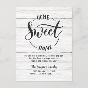 Carte Postale Home Sweet Home Moving Faire-part