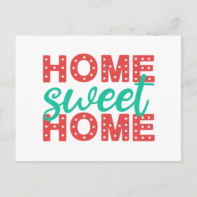 Carte Postale Home Sweet Home | Réchauffement des ménages | Fami (Devant)