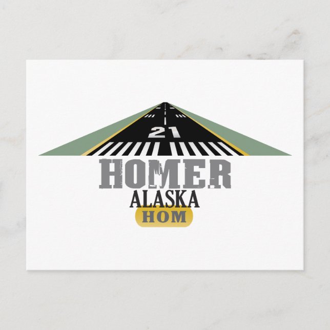 Carte Postale Homer Alaska - piste de l'aéroport (Devant)