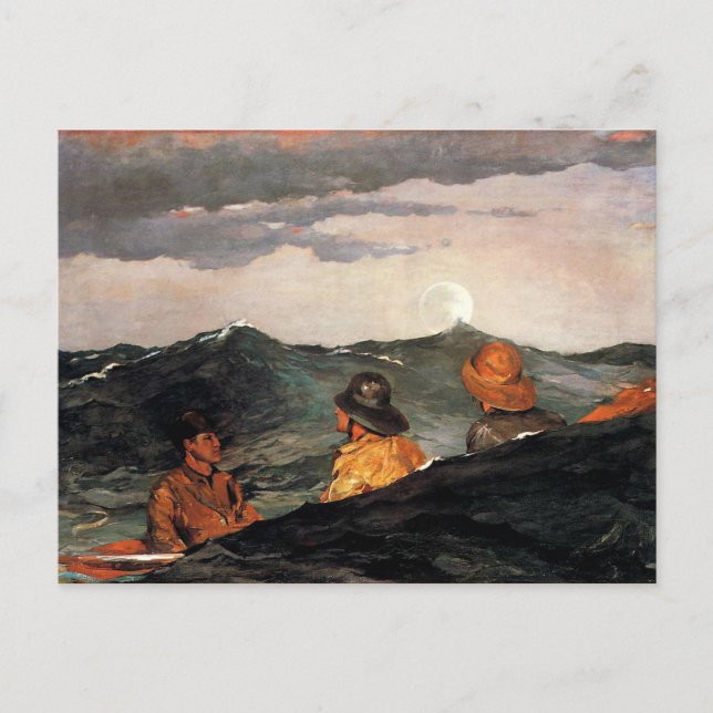 Carte Postale Homer - Baiser la Lune (Devant)