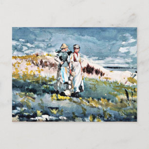 Carte Postale Homer - Les dunes, peinture d'art