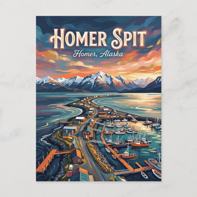 Carte Postale Homer Spit Alaska Postcard (Devant)