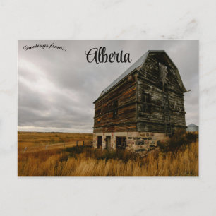 Carte Postale Homestead dans le sud de l'Alberta Canada