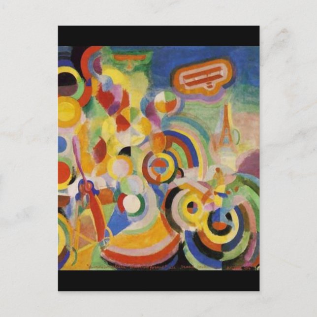 Carte Postale Hommage à Bleriot par Robert Delaunay (Devant)