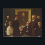 Carte Postale Hommage à Delacroix, 1864<br><div class="desc">Hommage à Delacroix,  1864 | par Ignace Henri Jean Fantin-Latour | Lieu de l'art : Musée d'Orsay,  Paris,  France | Artiste français | Numéro de collection d'images : XIR74954</div>