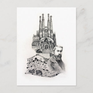 Carte Postale Hommage à Gaudi.
