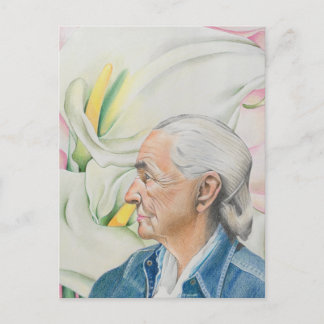 Carte Postale Hommage à Georgia O'Keeffe Card