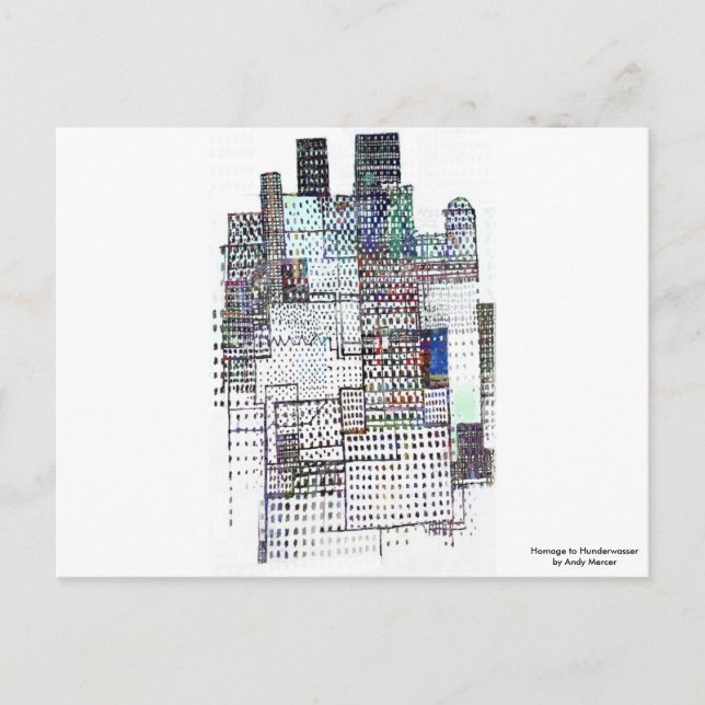 Carte Postale Hommage à Hundertwasser (Devant)