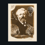 Carte Postale Hommage à Jules Verne<br><div class="desc">Un hommage à Jules Verne. Par Bela Manson.</div>