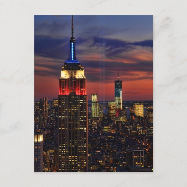 Carte Postale Hommage À La Lumière Le 11 Septembre, World Trade  (Devant)