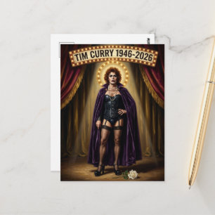 Carte Postale Hommage à Tim Curry 1946-2026 Fan Art
